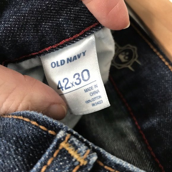 Old Navy Men's Jeans Dark Blue Bootcut 100 Cotton - Picture 4 of 8